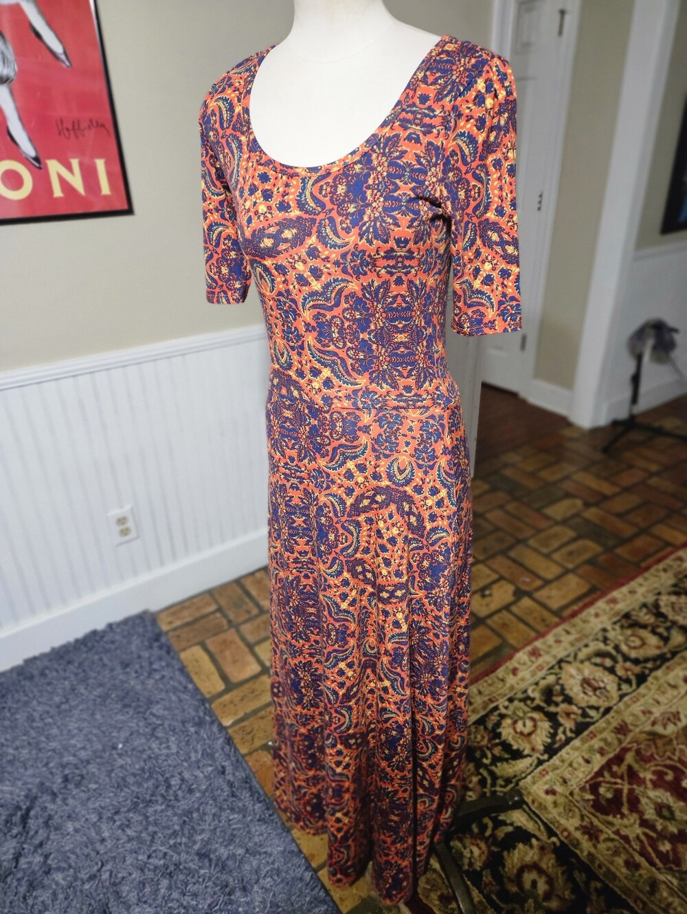 LulaRoe Colorful Maxi Dress Small